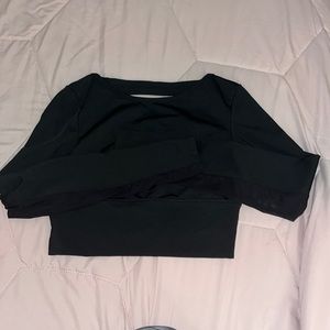 SHEIN Open Back Workout Top